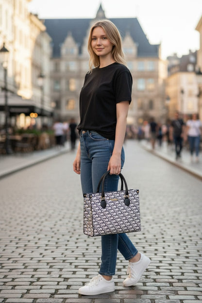 Bag Addict Signature Monogram Tote – Elegant Women’s Luxury Handbag