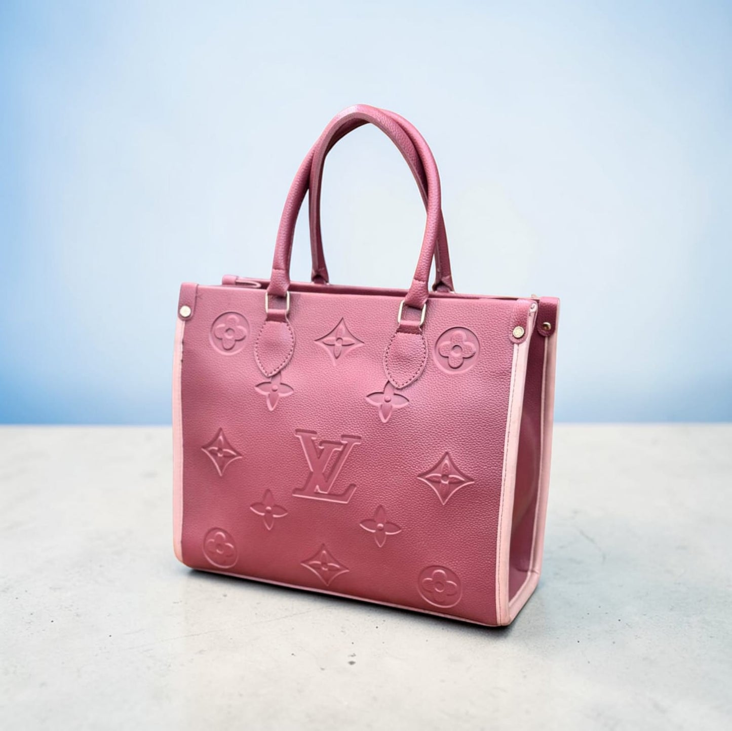 Elegant Pink Embossed Tote Bag for Women – Luxury Designer Style Handbag | Bag Addict