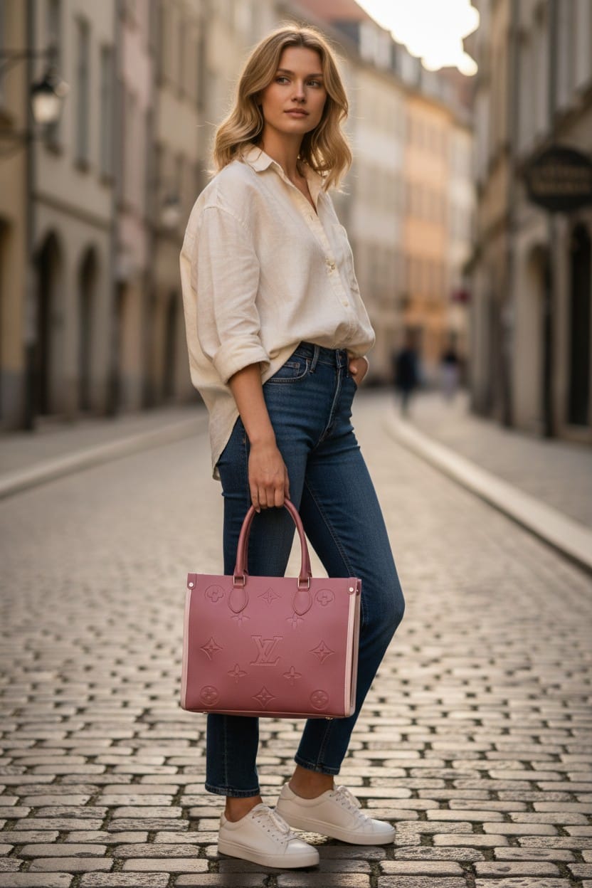 Elegant Pink Embossed Tote Bag for Women – Luxury Designer Style Handbag | Bag Addict